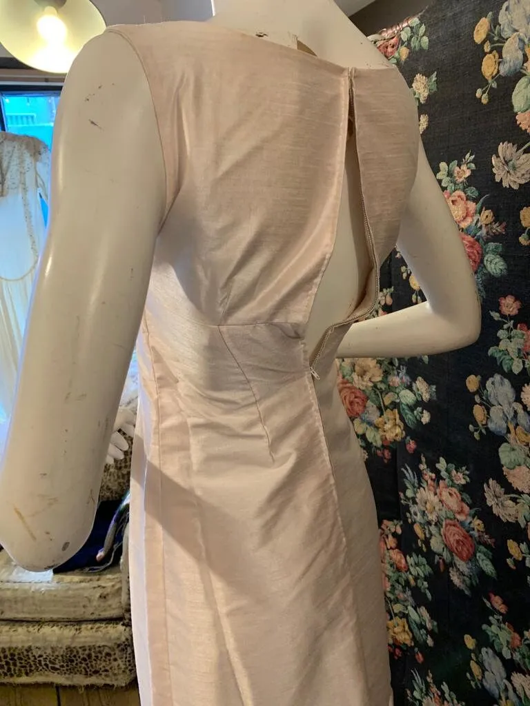 1960s Raw Silk and Lace Wedding Dress Set