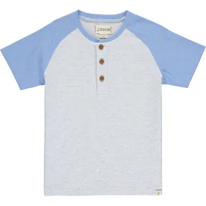 Boys Beacon Raglan Block Henley | Grey/Navy | Me and Henry