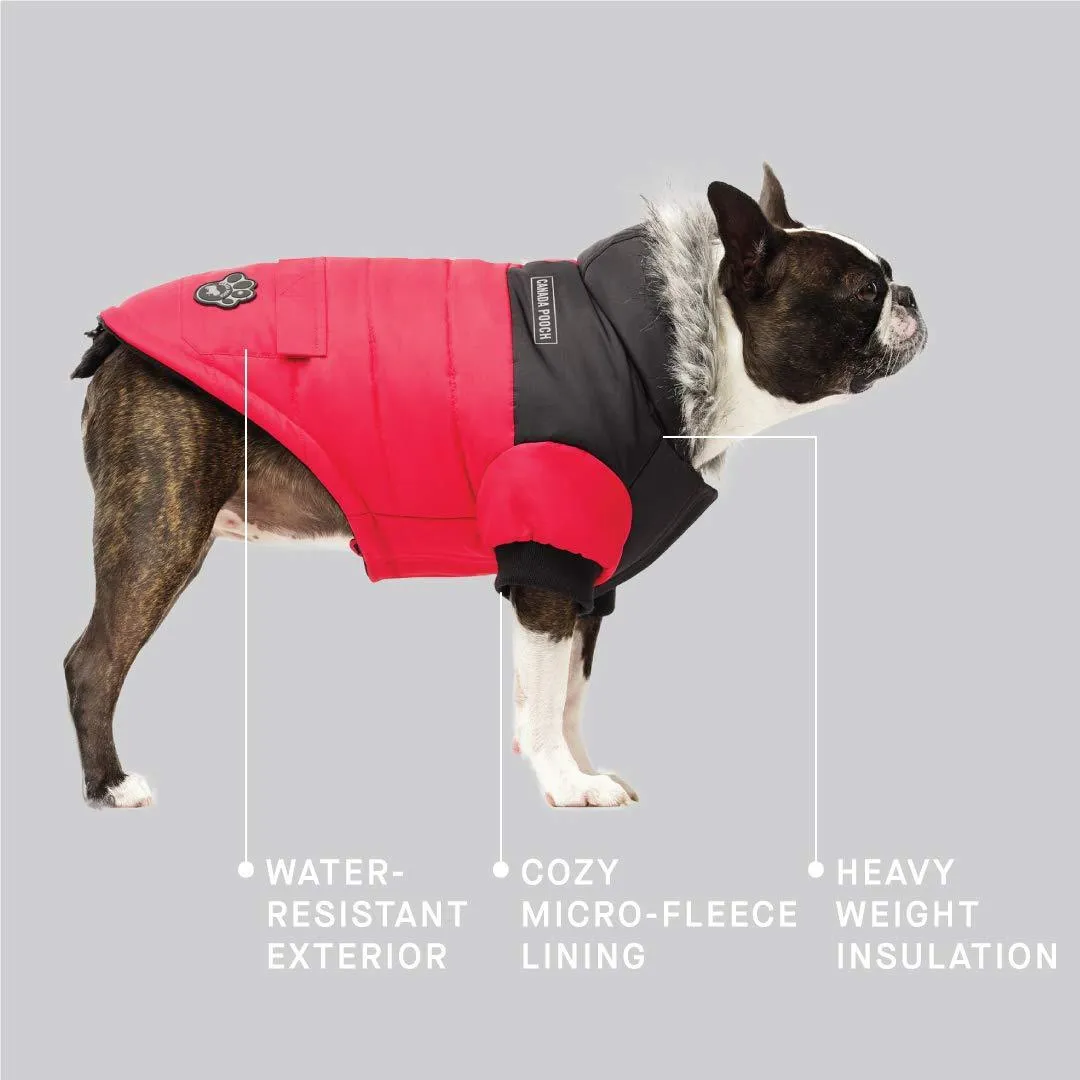 Canada Pooch True North Parka Size 18 Red Insulated Dog Coat