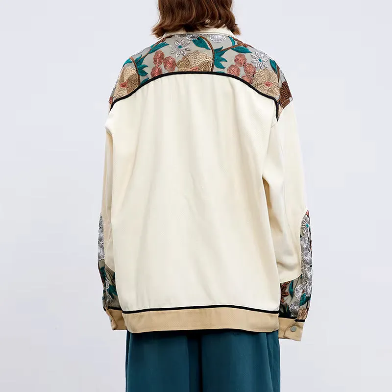 Damian Floral Embroidery Western Denim Jacket