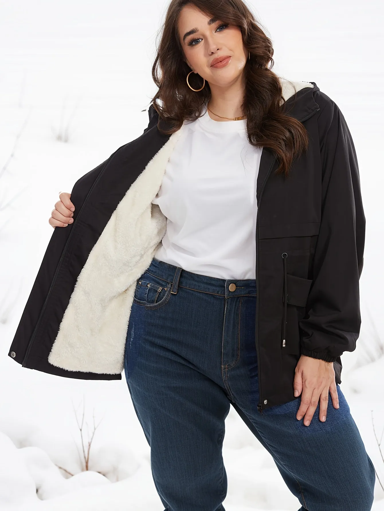 Elegant Warm Parka Winter Jacket with Hood for Women | Ideal for Winter