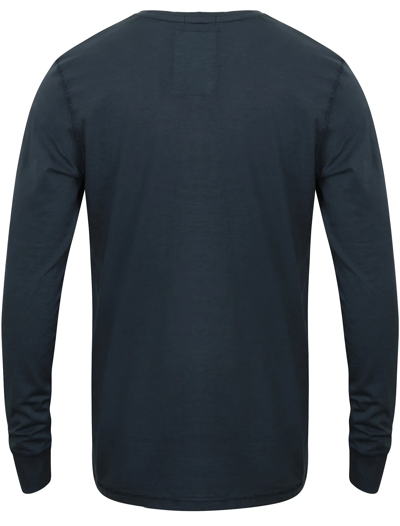 Lawton Cove Long Sleeve Henley Top in Midnight Blue - Tokyo Laundry