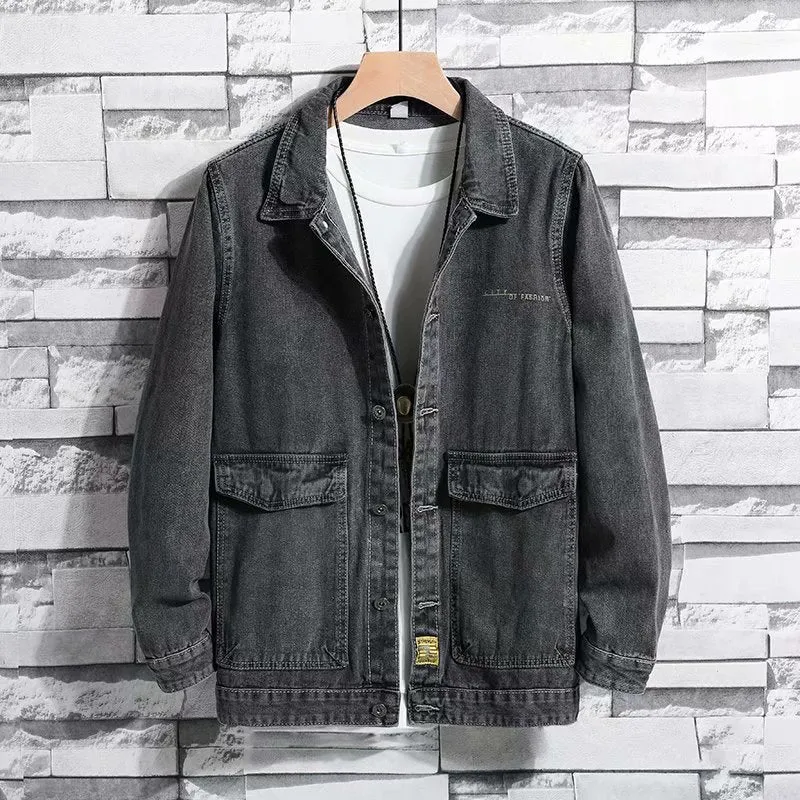 Men Denim Jacket Spring and Autumn Men Casual Denim Jacket
