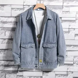 Men Denim Jacket Spring and Autumn Men Casual Denim Jacket