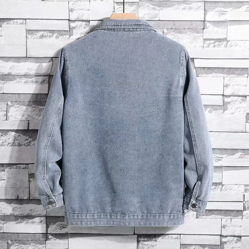 Men Denim Jacket Spring and Autumn Men Casual Denim Jacket