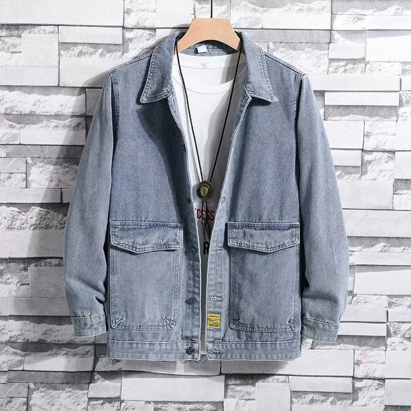 Men Denim Jacket Spring and Autumn Men Casual Denim Jacket
