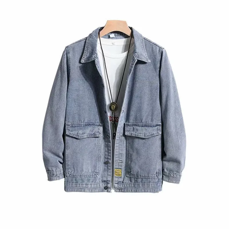 Men Denim Jacket Spring and Autumn Men Casual Denim Jacket