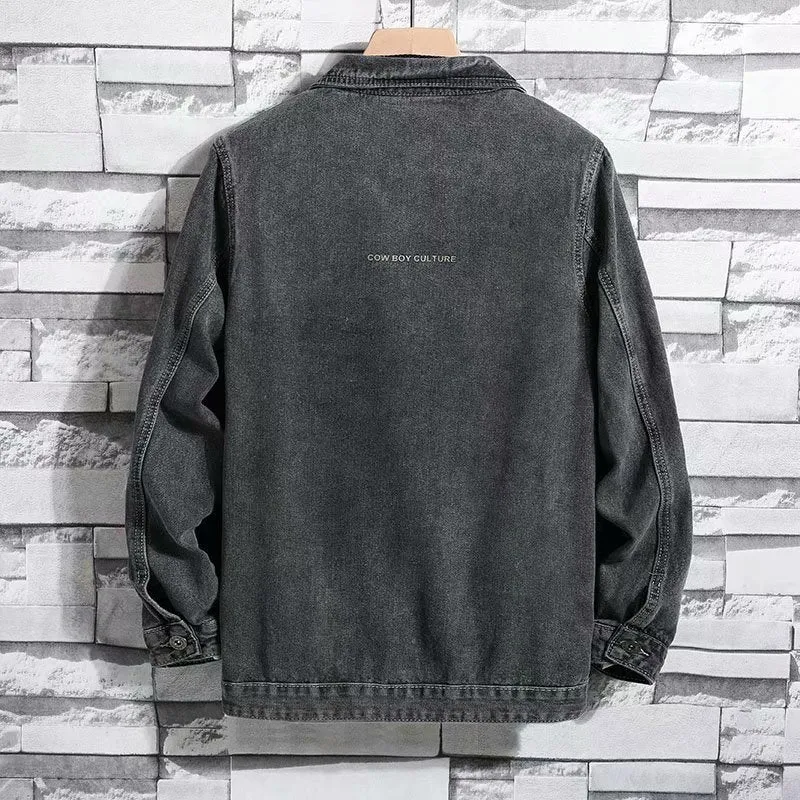 Men Denim Jacket Spring and Autumn Men Casual Denim Jacket