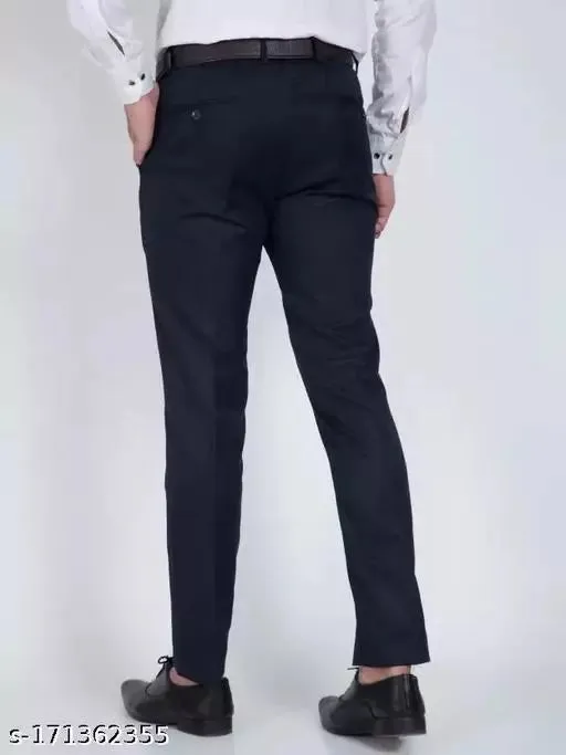 Men's Formal Trouser Pants PACK OF 3- BLACK, NAVYBLUE, BROWN