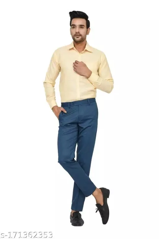 Men's Formal Trouser Pants PACK OF 3- BLACK,NAVYBLUE,MORPICH