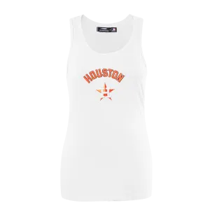 MLB HOUSTON ASTROS CLASSIC WOMEN'S RELAXED FIT RACERBACK (WHITE)