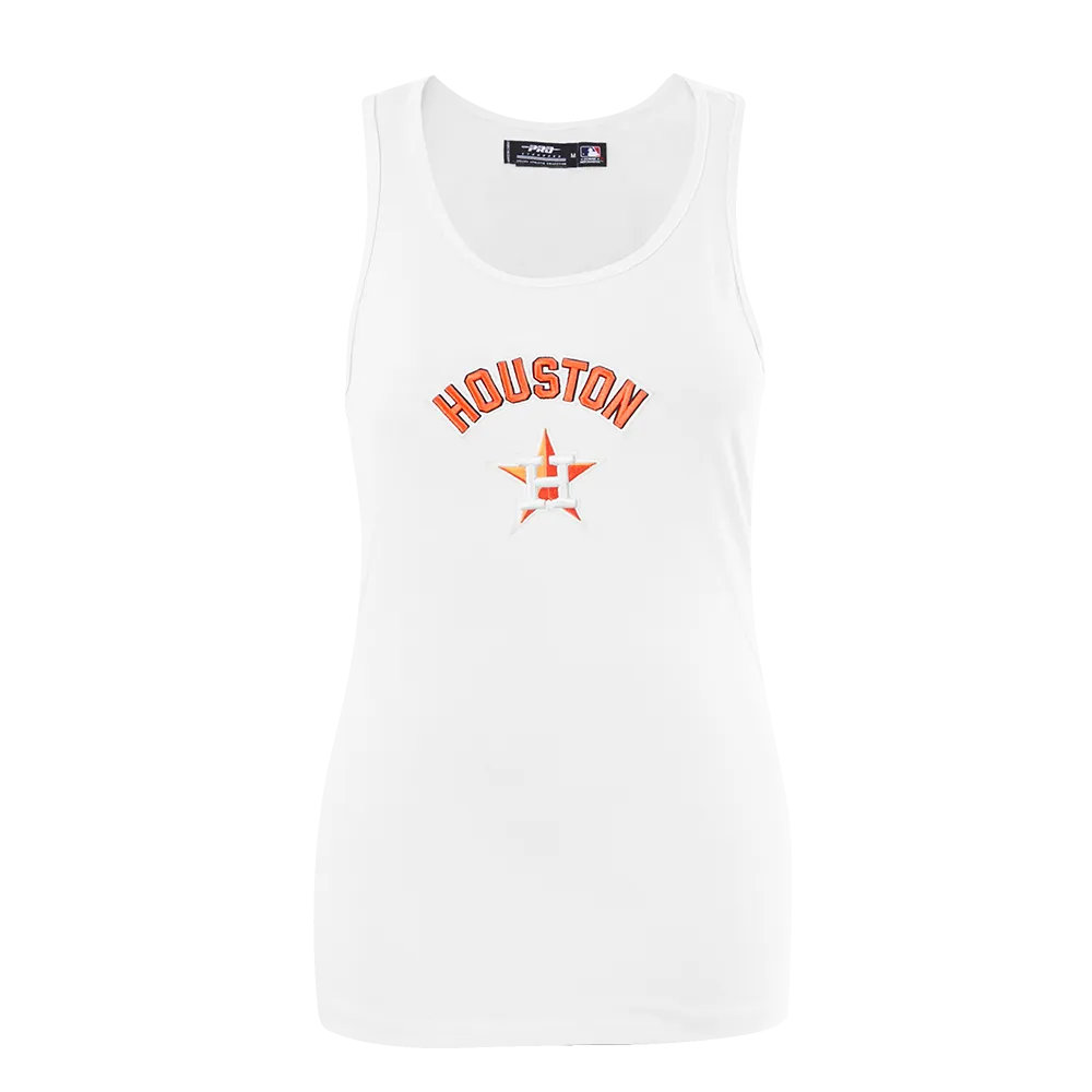 MLB HOUSTON ASTROS CLASSIC WOMEN'S RELAXED FIT RACERBACK (WHITE)
