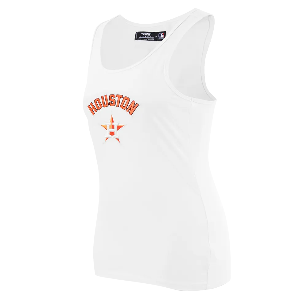 MLB HOUSTON ASTROS CLASSIC WOMEN'S RELAXED FIT RACERBACK (WHITE)