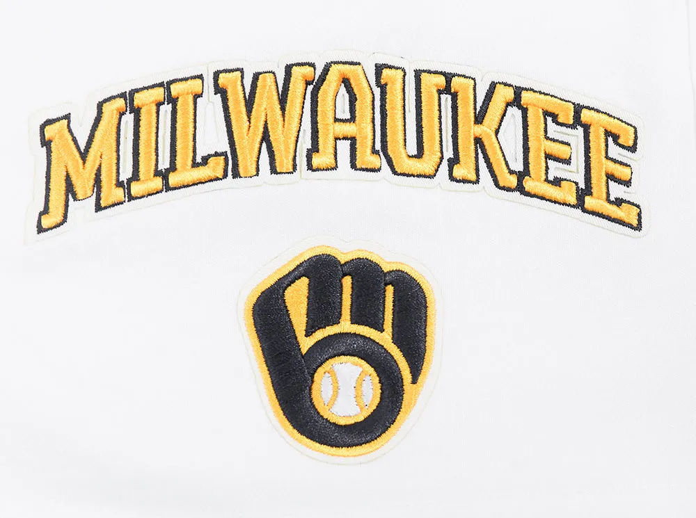 MLB MILWAUKEE BREWERS CLASSIC WOMEN'S RELAXED FIT RACERBACK (WHITE)