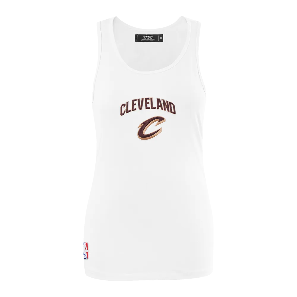 NBA CLEVELAND CAVALIERS CLASSIC WOMEN'S RELAXED FIT RACERBACK (WHITE)