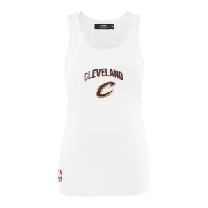 NBA CLEVELAND CAVALIERS CLASSIC WOMEN'S RELAXED FIT RACERBACK (WHITE)