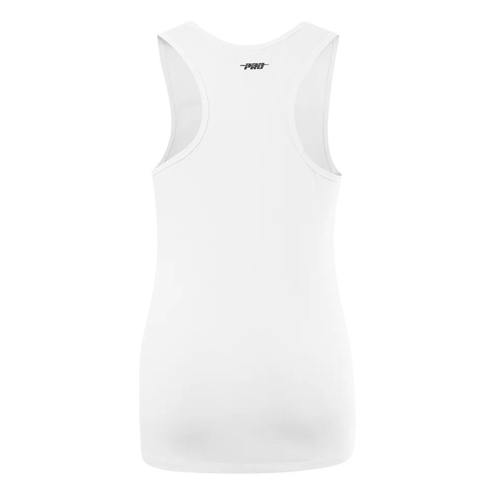 NBA OKLAHOMA CITY THUNDER CLASSIC WOMEN'S RELAXED FIT RACERBACK (WHITE)