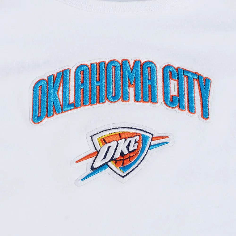 NBA OKLAHOMA CITY THUNDER CLASSIC WOMEN'S RELAXED FIT RACERBACK (WHITE)