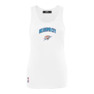 NBA OKLAHOMA CITY THUNDER CLASSIC WOMEN'S RELAXED FIT RACERBACK (WHITE)