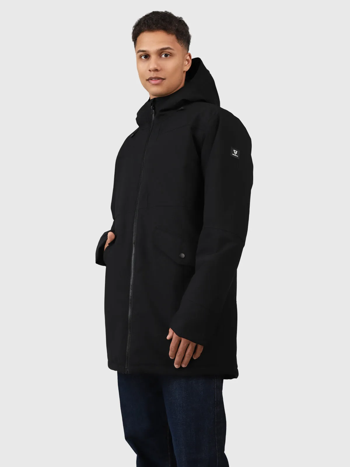 Nelson Men Parka Rain Jacket | Black