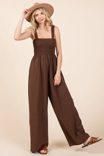 Oleander Wide Leg Overalls