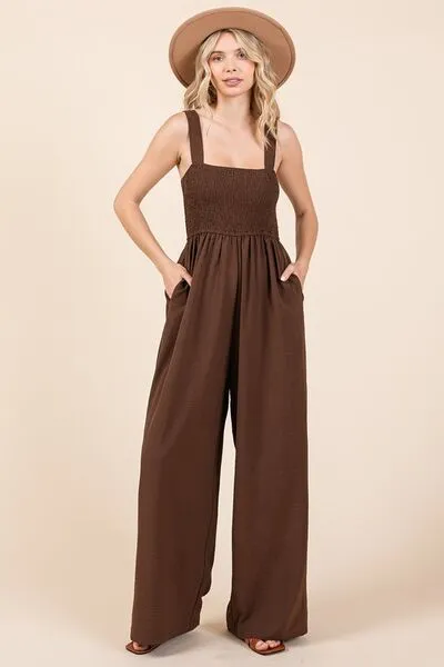 Oleander Wide Leg Overalls