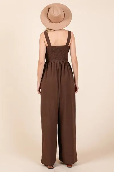 Oleander Wide Leg Overalls