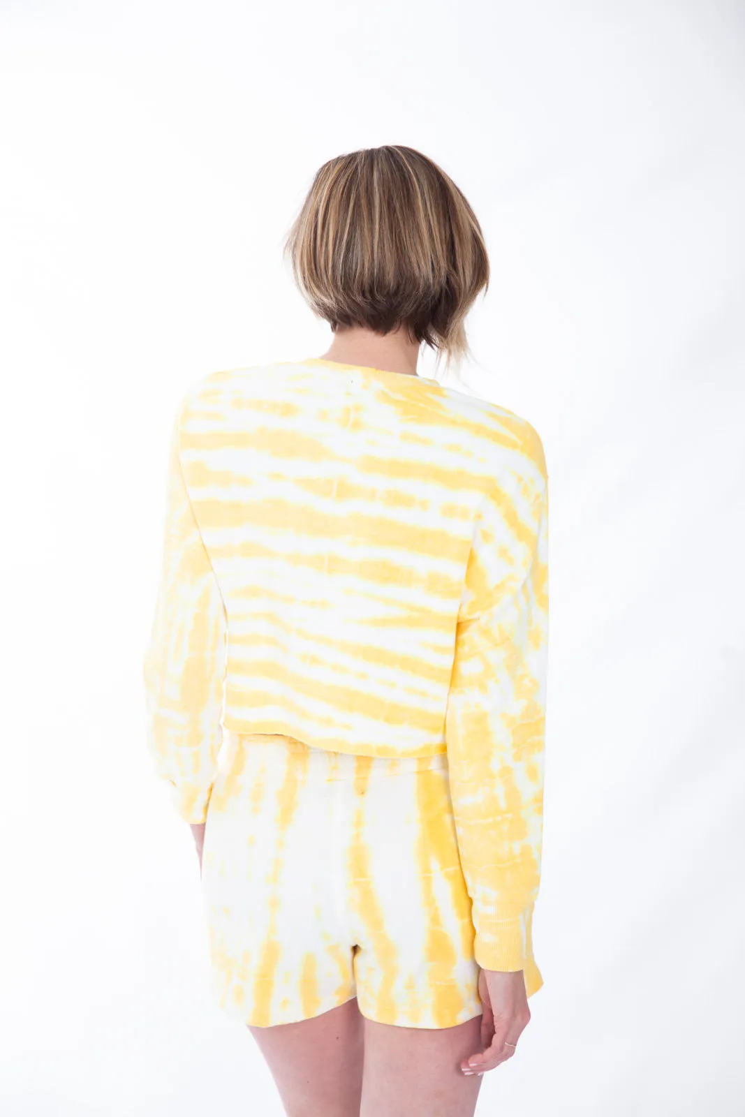 Painter Tie Dye Ex-Boyfriend Shorts, Mustard