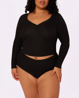 Perfect Rib Long Sleeve Henley | Lush Rib (Eightball)