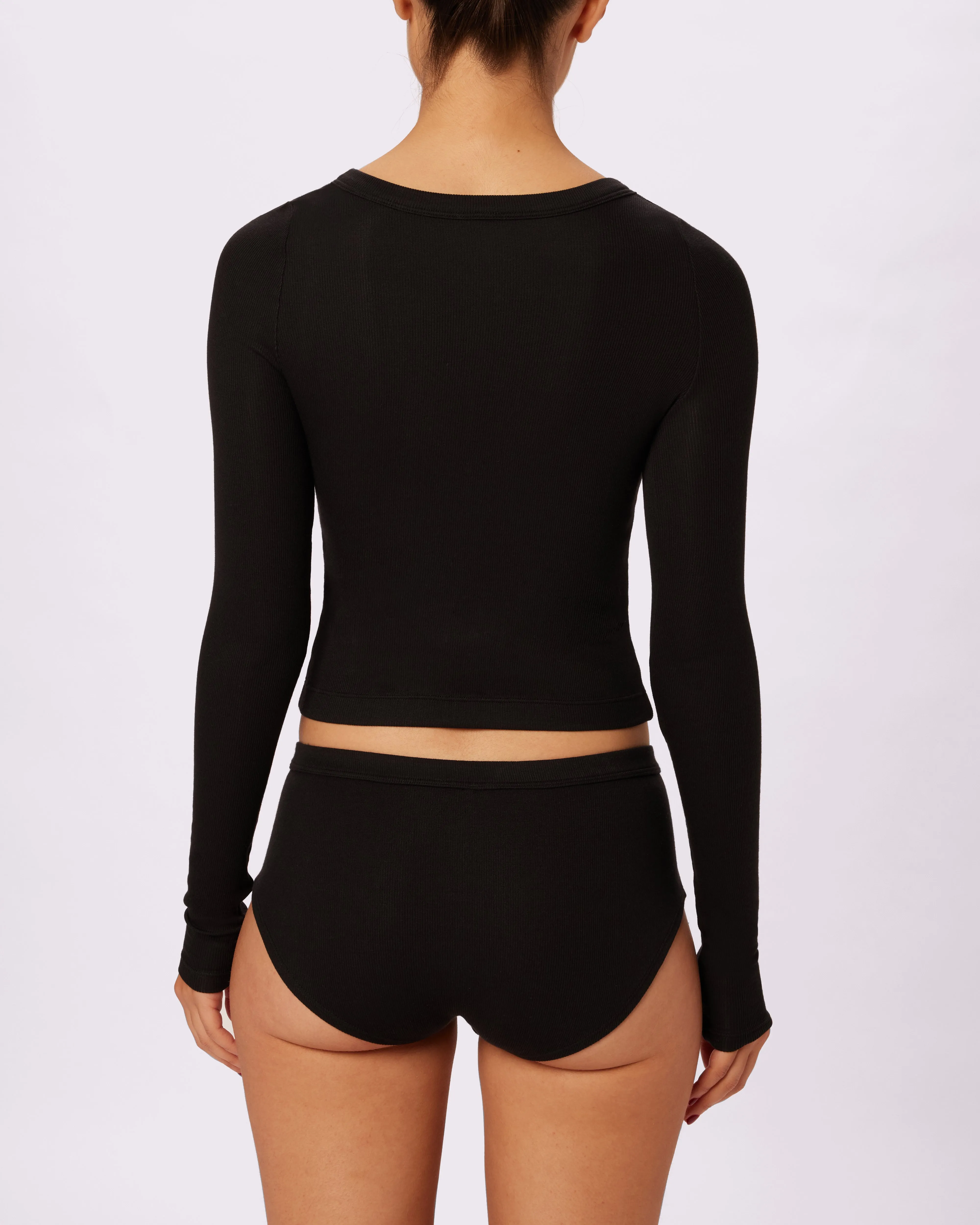 Perfect Rib Long Sleeve Henley | Lush Rib (Eightball)