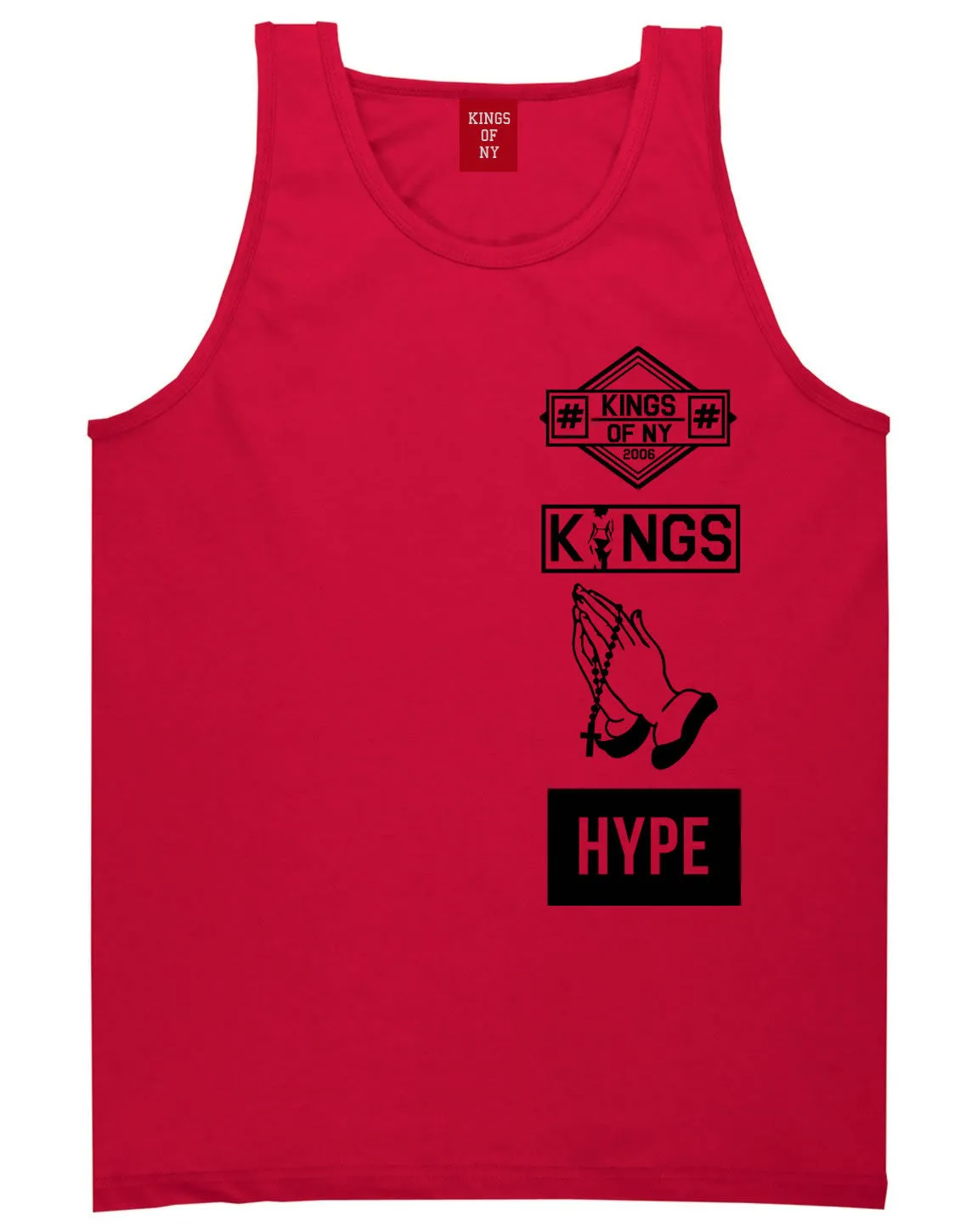 Prayer Hands Hype Left Logos Tank Top