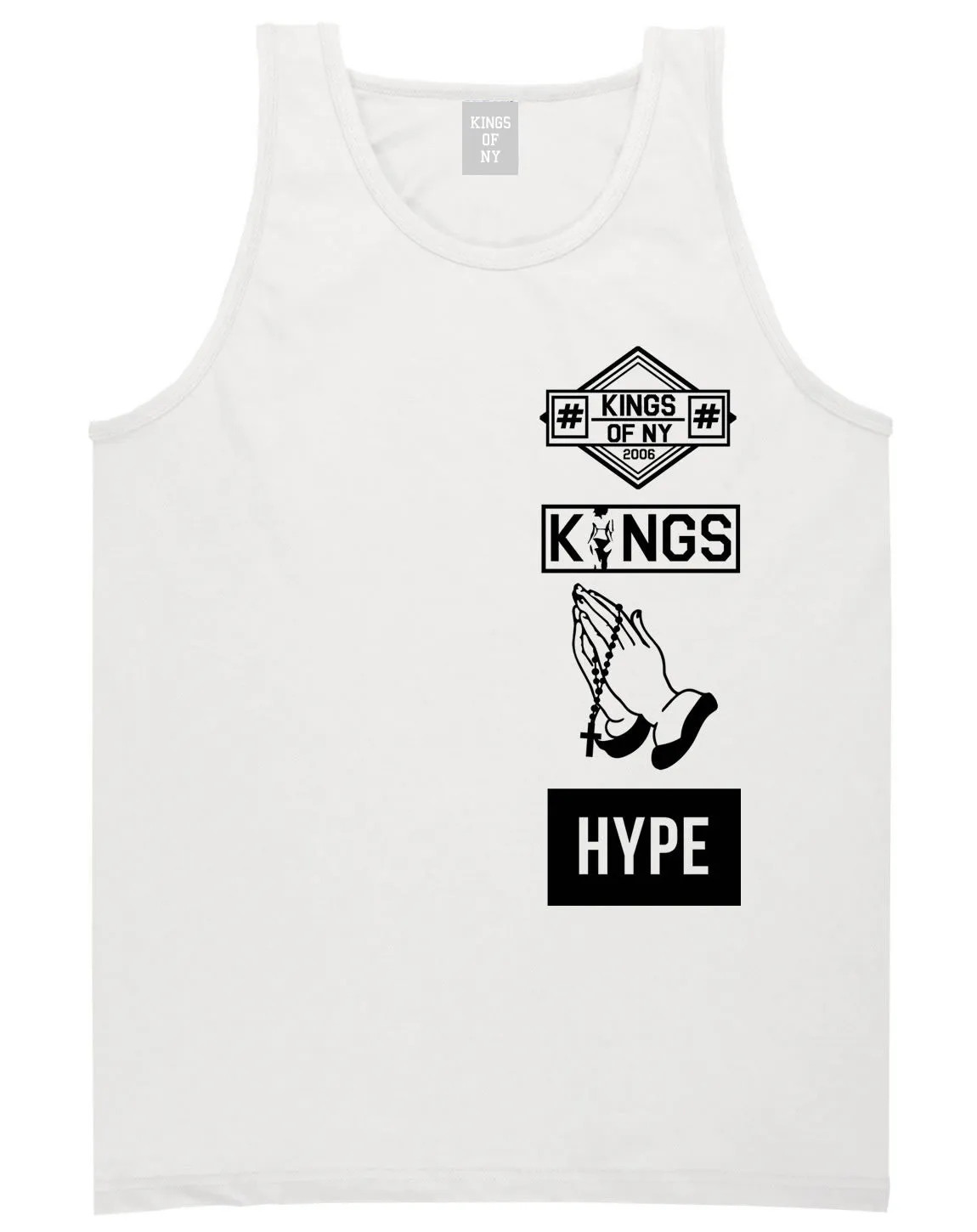 Prayer Hands Hype Left Logos Tank Top