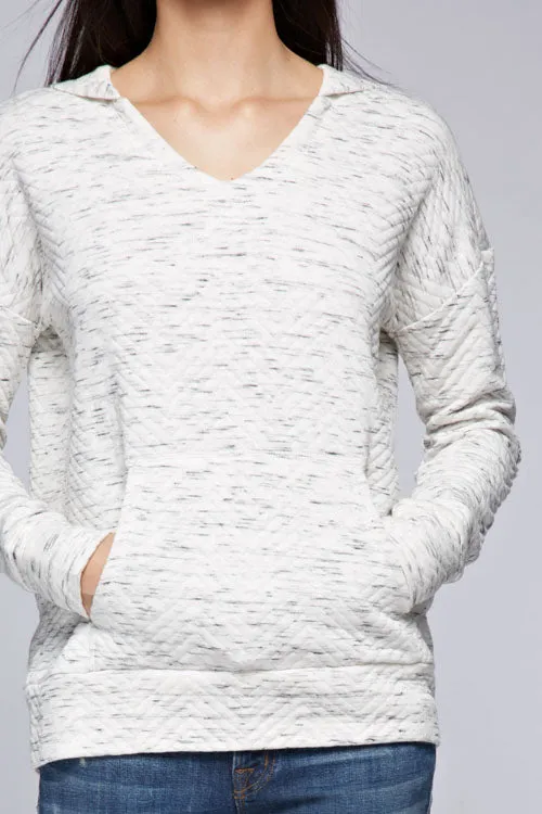 Quilted Pullover Hoodie