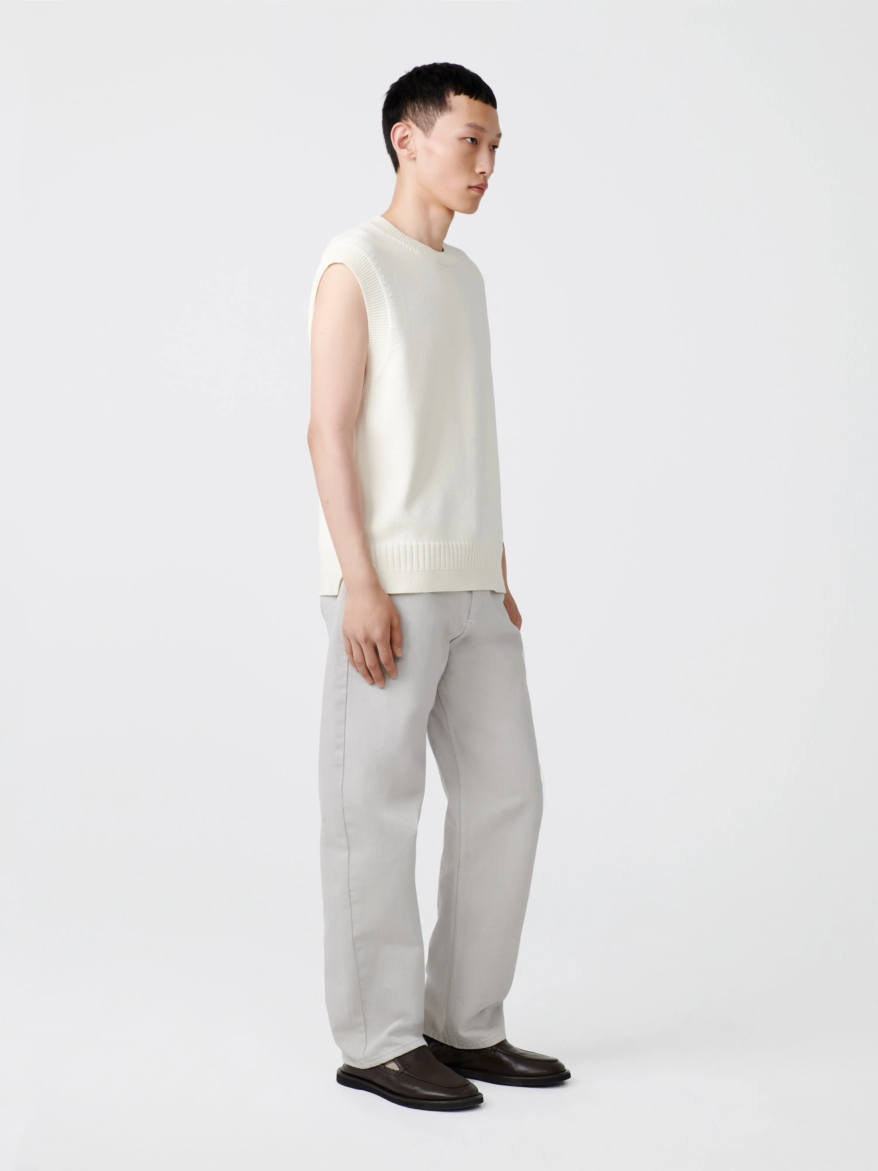 Reed Denim Pant in Bone Grey