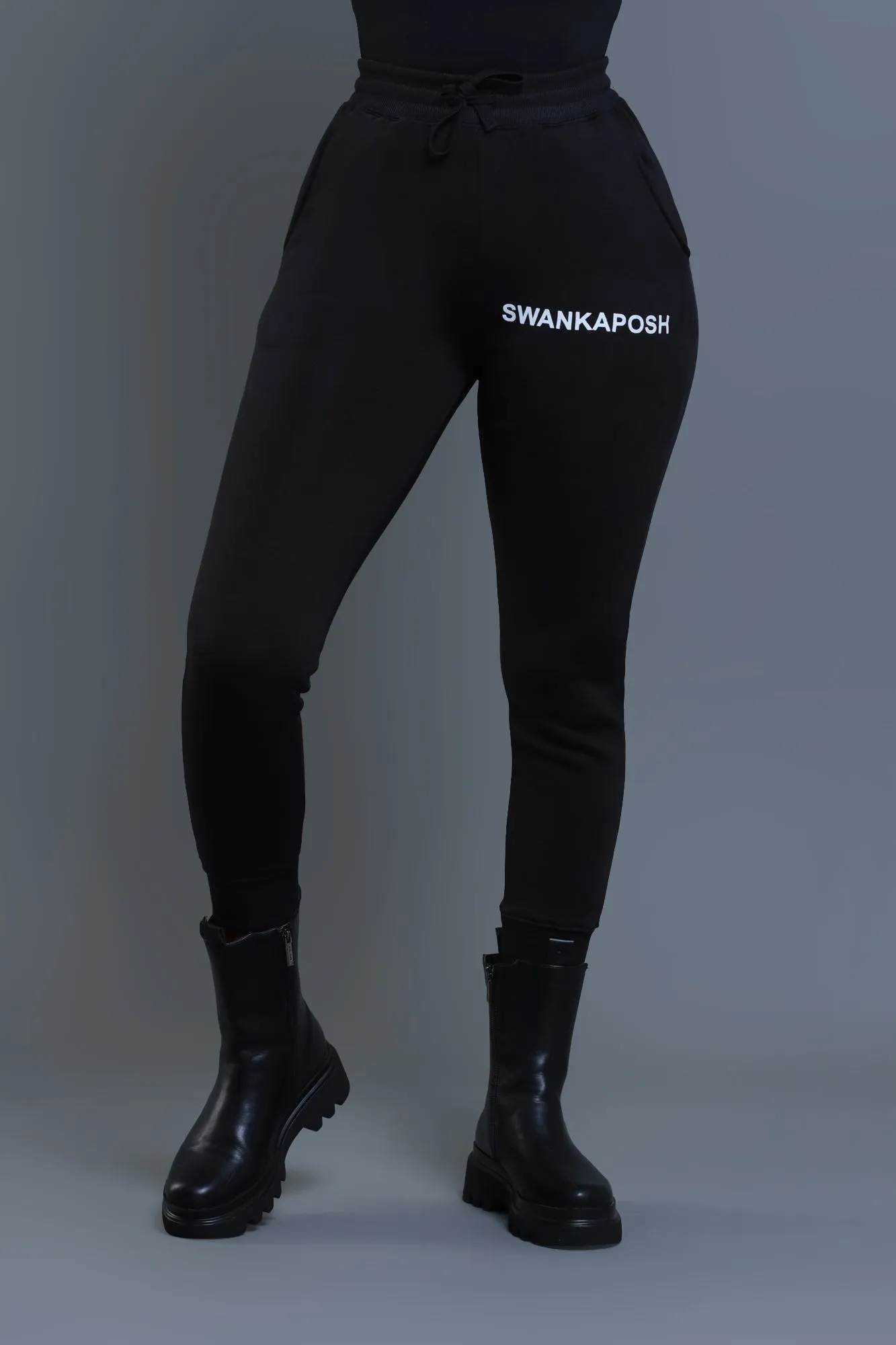 Swankaposh Logo Joggers - Black/White