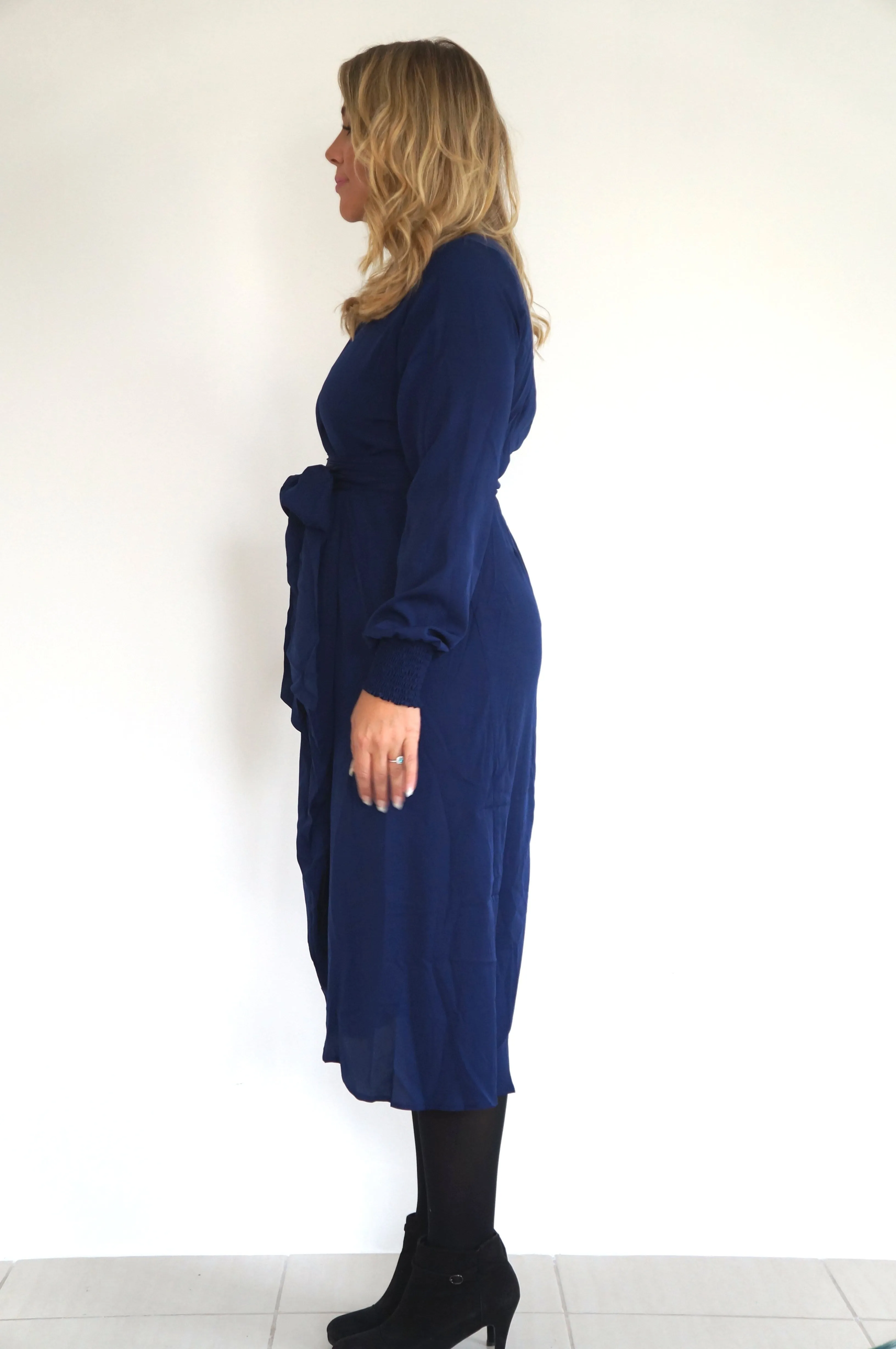 The Midi Wrap Dress - Perfect Navy