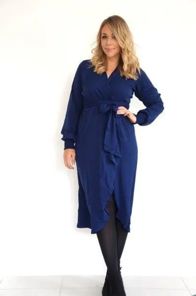 The Midi Wrap Dress - Perfect Navy