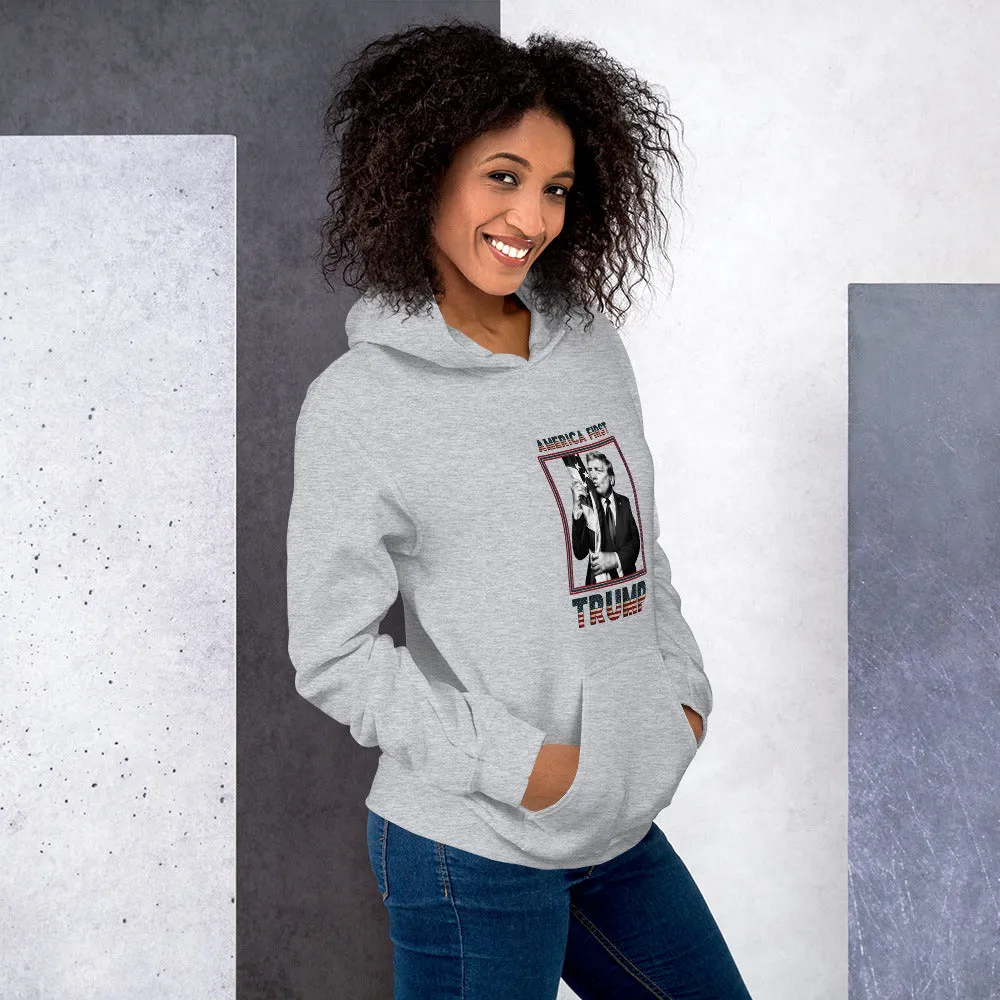 Trump America First Unisex Hoodie – Cozy, Stylish & Durable