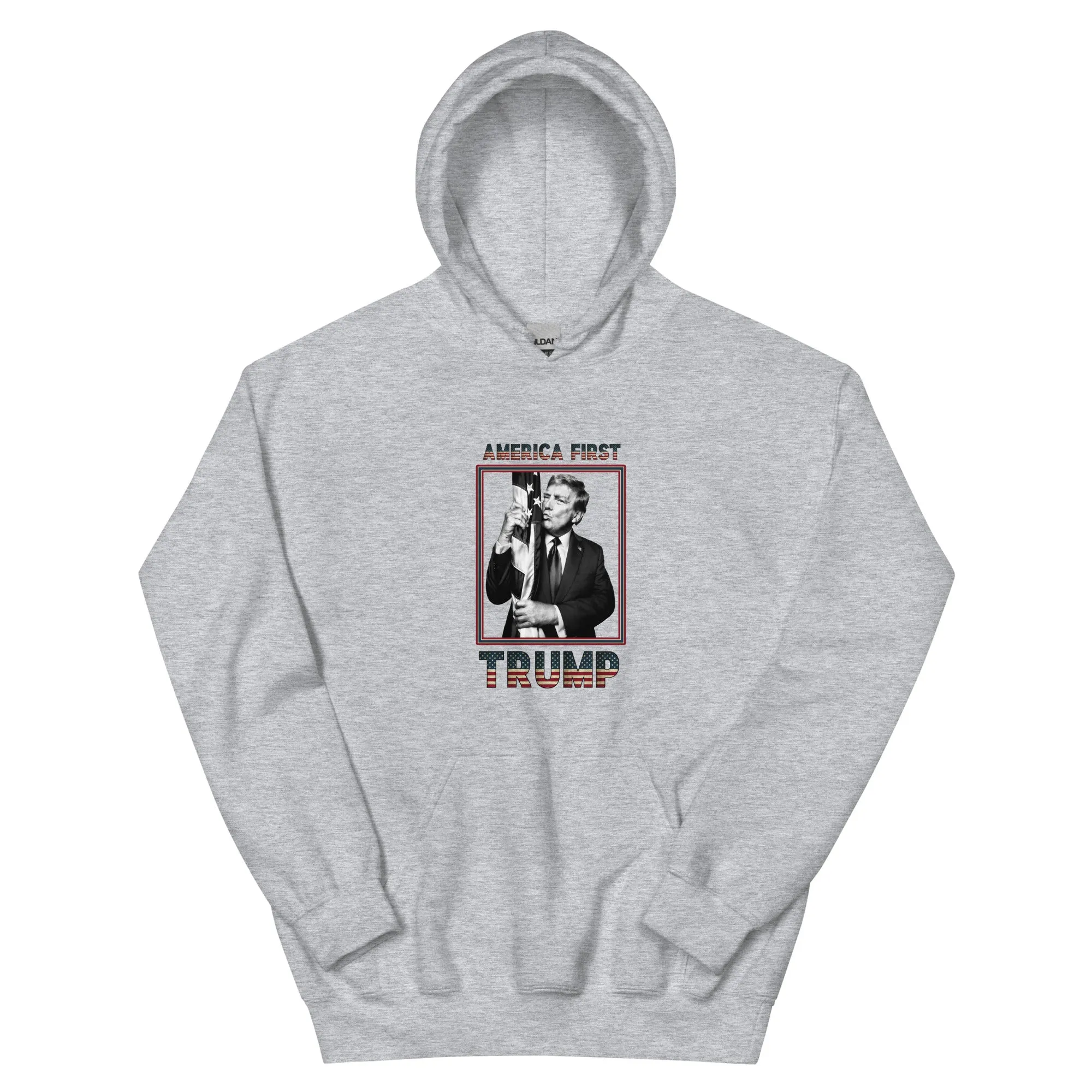 Trump America First Unisex Hoodie – Cozy, Stylish & Durable